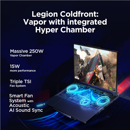 Lenovo Legion Pro 7 16IAX10H | Eclipse Black | 16 " | OLED | WQXGA | 2560 x 1600 pixels | Intel Core Ultra 9 | 275HX | 64 (2x32) GB | CSODIMM DDR5 | Solid-state drive capacity 2000 GB | NVIDIA GeForce RTX 5090 | GDDR7 | 24 GB | Windows 11 Home | 802.11be