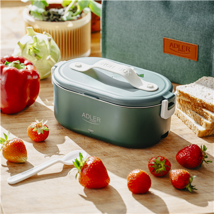 Adler | Electric lunch box with thermal bag | AD 4522 | 0.8 L | Plastic/Stainless steel | Green | Lid included
