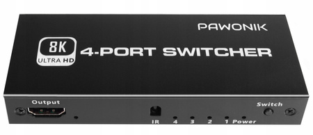 SWITCH HDMI 2.1 4x1 PRZEŁĄCZNIK 8K 4K 120HZ 240HZ