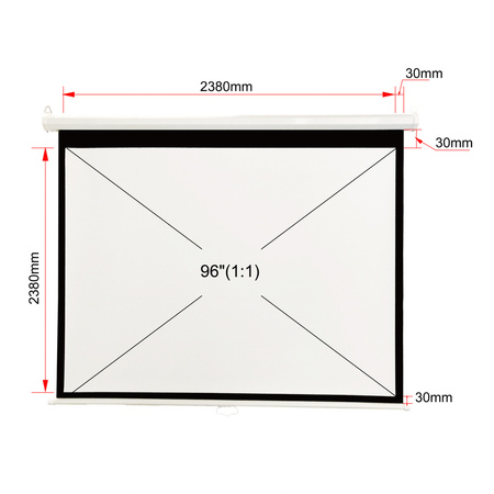 EKRAN RĘCZNY  135" 244x244cm MA-96 1:1 ART