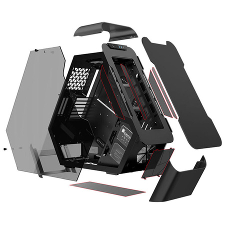  Jonsbo TR03-A Witryna, szkło hartowane - czarna