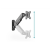 Digitus Wall mount | DA-90396 | Adjustable Height, Rotate, Tilt | 17-32 " | Maximum weight (capacity) 8 kg | Black