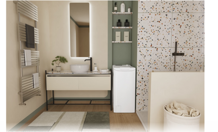 Candy Washing Machine | TCA283D2-S | Energy efficiency class D | Top loading | Washing capacity 8 kg | 1200 RPM | Depth 60 cm | Width 41 cm | Display | Digit | White