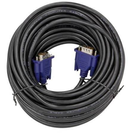 Kabel D-SUB VGA-VGA do monitora 15M Przewód FULLHD