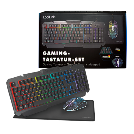 Logilink ID0185 Keyboard, Mouse and Pad Set, Mouse included, DE