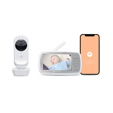 Motorola Wi-Fi Video Baby Monitor VM44 CONNECT 4.3" White