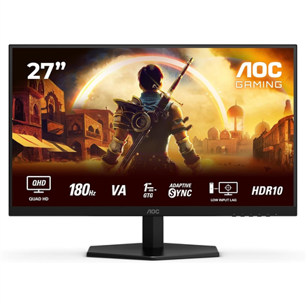 AOC Q27G42XNE | 27 " | VA | QHD | 16:9 | 180 Hz | 1 ms | 2560 x 1440 pixels | 300 cd/m² | HDMI ports quantity 2 | Black