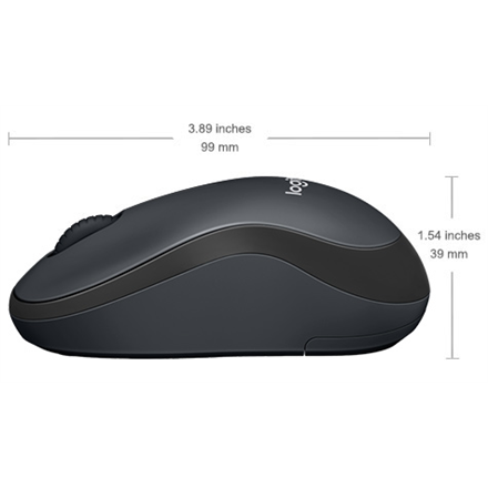 Logitech Mouse M220 SILENT 	Wireless Charcoal USB