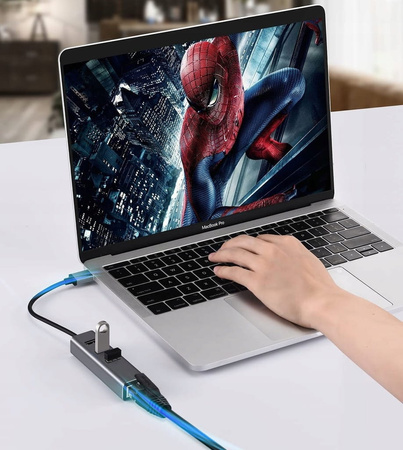 KARTA SIECIOWA HUB USB 3.0 GIGABIT RJ45 1000Mb RJ45 ADAPTER PRZEJŚCIÓWK LAN