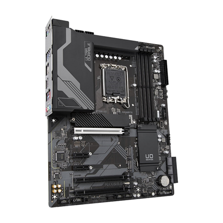 Gigabyte Z790 UD 1.0 M/B Processor family Intel Processor socket  LGA1700 DDR5 DIMM Memory slots 4 Supported hard disk drive interfaces 	SATA, M.2 Number of SATA connectors 6 Chipset Intel Z790 Express ATX
