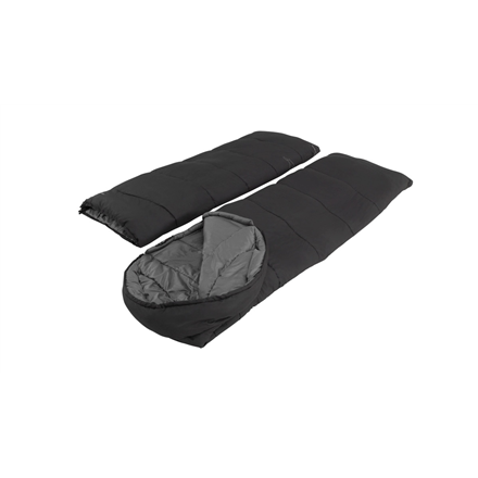 Easy Camp Raven Square Double 5°C | Sleeping Bag | 220 x 150 cm | -9 to 10 °C | Two-way open-end, L-shaped, autolock