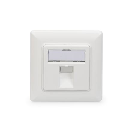 Digitus | Wallplate for Keystone Modules, German type, middle plate 50x50 mm, frame 80x80 mm | DN-93811