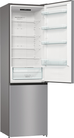 Refrigerator | NRK6202ES4 | Energy efficiency class E | Free standing | Combi | Height 200 cm | No Frost system | Fridge net capacity 235 L | Freezer net capacity 96 L | Display | 38 dB | Grey