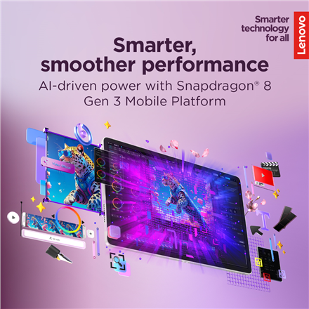 Lenovo Yoga Tab Wi-Fi (without power adapter) | ZAG60208SE | 11.1 " | Seashell | 3200 x 2000 pixels | Qualcomm | Snapdragon 8 Gen 3 Mobile Platform | 12 GB | Soldered LPDDR5x | 256 GB | Wi-Fi | Front camera | 13 MP | Rear camera | 13+2 MP | Bluetooth | 5.