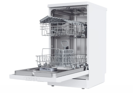 Candy Dishwasher | CDPH 2D1047W-01 | Free standing | Width 45 cm | Number of place settings 10 | Number of programs 7 | Energy efficiency class E | Display | White