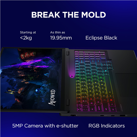 Lenovo Legion 5 15IRX10 | Eclipse Black | 15.1 " | OLED | WQXGA | 2560 x 1600 pixels | Glossy | Intel Core i7 | i7-14700HX | 16 GB | SO-DIMM DDR5 | Solid-state drive capacity 1000 GB | NVIDIA GeForce RTX 5060 | GDDR7 | 8 GB | Windows 11 Home | 802.11be | 