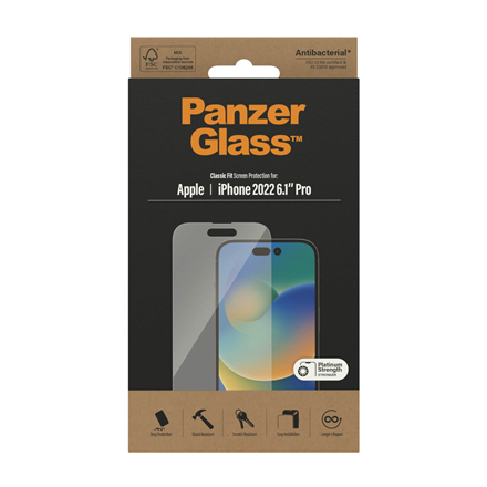 PanzerGlass Screen protector Apple iPhone 14 Pro Glass Transparent Classic Fit
