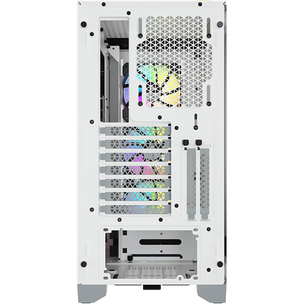 Corsair Tempered Glass Mid-Tower ATX Case iCUE 4000X RGB Side window, Mid-Tower, White, Power supply included No, Steel, Tempered Glass, Plastic