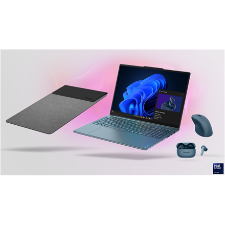 Lenovo Yoga Pro 9 16IAH10 | Tidal Teal | 16 " | OLED | 2.8K WQXGA+ | 2880 x 1800 pixels | Intel Core Ultra 7 | 255H | 32 GB | Soldered LPDDR5x | Solid-state drive capacity 1000 GB | NVIDIA GeForce RTX 5060 Graphics | GDDR7 | 8 GB | Windows 11 Pro | 802.11