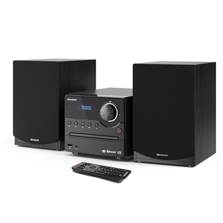 Sharp XL-B517D(BK) Hi-Fi Micro System, CD/FM/USB/Bluetooth v5.0, Aux-in, 45W, Black Sharp Hi-Fi Micro System XL-B517D(BK) USB port Wireless connection Black AUX in FM radio CD player Bluetooth