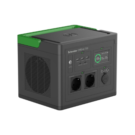 APC OffGrid Portable Power Station 730, 738Wh Lithium-ion, LCD, 2 CEE 7/3 Schuko outlets, Sinewave, 3 USB-A, 2 USB-C, Wireless Charger | Schneider Electric