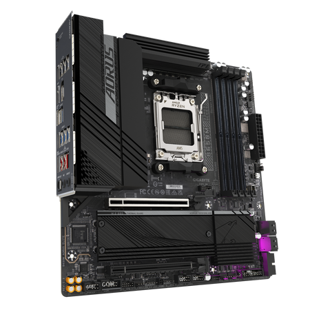 Gigabyte B650M AORUS ELITE (rev. 1.3) | Processor family AMD | Processor socket AM5 | DDR5 | Supported hard disk drive interfaces SATA, M.2 | Number of SATA connectors 4