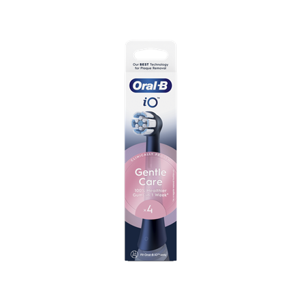 Oral-B Replaceable toothbrush heads | iO GentleCare | Heads | For adults | Number of brush heads included 4 | Black