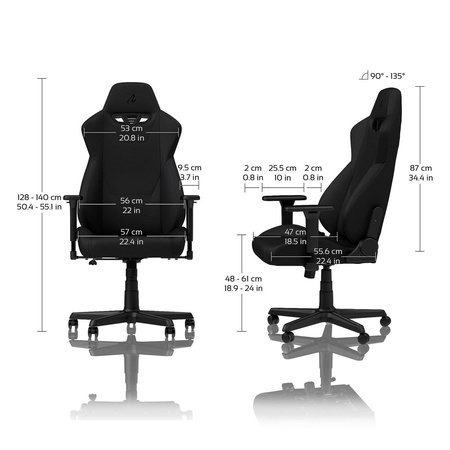 Nitro Concepts S300 Gaming Chair - Stealth Black