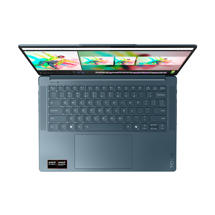 Lenovo Yoga Pro 7 14AKP10 | Tidal Teal | 14.5 " | OLED | 3K | 2944 x 1840 pixels | Glossy | AMD Ryzen AI 7 | 350 | 32 GB | Soldered LPDDR5x | Solid-state drive capacity 1000 GB | AMD Radeon 860M Graphics | Windows 11 Home | 802.11be | Bluetooth version 5.