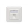 Digitus | Wallplate for Keystone Modules, German type, middle plate 50x50 mm, frame 80x80 mm | DN-93811