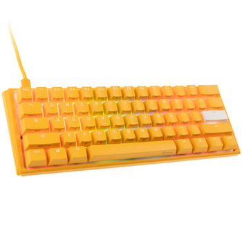 Ducky One 3 Żółta mini klawiatura do gier, RGB LED - MX-Clear (US)