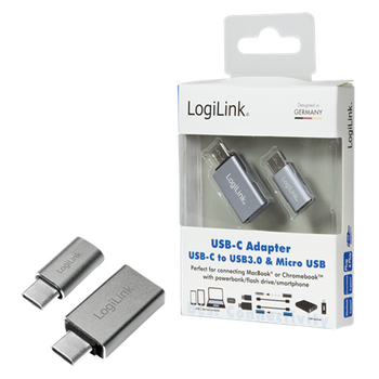 Logilink USB-C to USB3.0 and Micro USB Adapter USB 3.0, Micro USB 2.0 USB 3.1 type-C