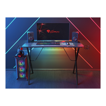 Genesis Holm 200 RGB Gaming Desk, Black | Genesis