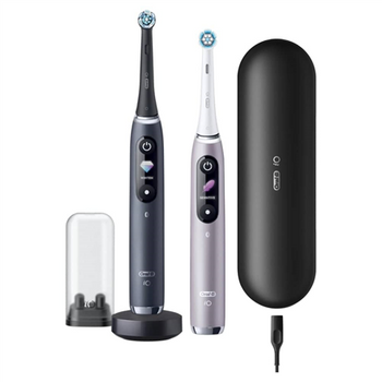 Oral-B Electric Toothbrush iO 9 Series Duo Rechargeable For adults Number of brush heads included 2 Black Onyx/Rose Number of teeth brushing modes 7