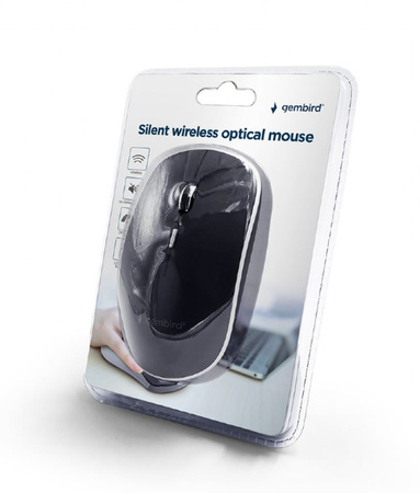 Gembird Silent Wireless Optical Mouse MUSW-4BS-01 USB Optical mouse Black