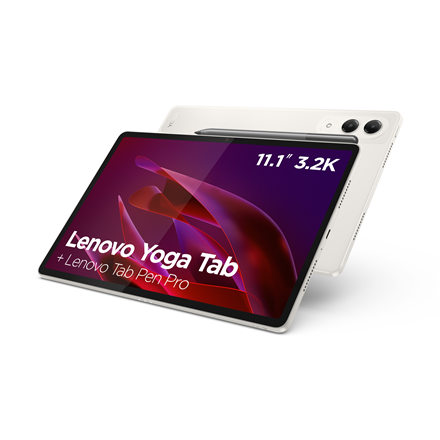 Lenovo Yoga Tab Wi-Fi (without power adapter) | ZAG60208SE | 11.1 " | Seashell | 3200 x 2000 pixels | Qualcomm | Snapdragon 8 Gen 3 Mobile Platform | 12 GB | Soldered LPDDR5x | 256 GB | Wi-Fi | Front camera | 13 MP | Rear camera | 13+2 MP | Bluetooth | 5.