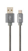 Kabel USB 2.0 (AM/8-pin lightning M) oplot metalizowany 2m szary Gembird