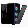 Corsair Tempered Glass Mid-Tower Smart Case iCUE 220T RGB Side window,  Mid-Tower, Black, Power supply included No, Steel, Tempered Glass