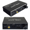 KONWERTER AUDIO USB DAC TOSLINK COAXIAL CINCH AUX WZMACNIACZ REGULACJA BASS