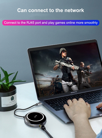 Ładowarka indukcja +adapter USB-C HUB 3.0 HDMI LAN