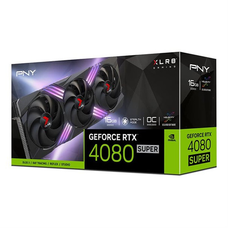 PNY 16GB RTX4080 SUPER XLR8 GAMING VERTO EPIC-X RGB Tripple Fan-OC 3xDP/HDMI