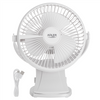 Adler Rechargeable Clip-on Desk Fan | AD 7342 | Table Fan | White | Diameter 15.5 cm | Number of speeds 3 | Oscillation | 5 W