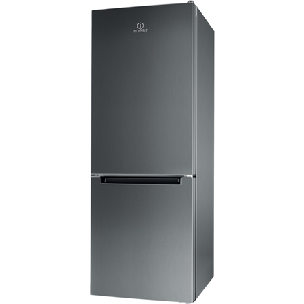 INDESIT Refrigerator LI6 S1E X Energy efficiency class F Free standing Combi Height 158.8 cm Fridge net capacity 197 L Freezer net capacity 75 L 39 dB Inox