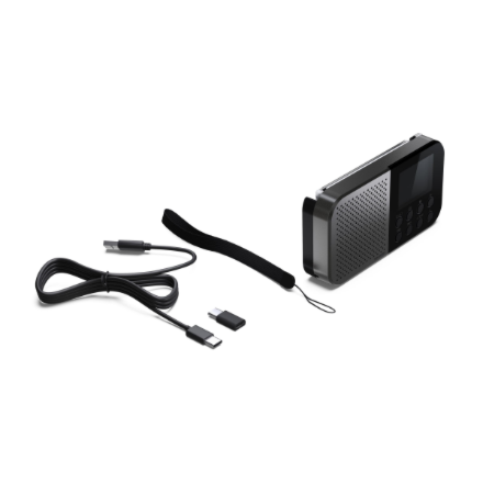 Sharp DR-P520(GY) OSAKA Pocket/Handheld Portable Digital Radio, Grey | Sharp