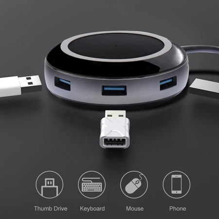 Ładowarka indukcja +adapter USB-C HUB 3.0 HDMI LAN
