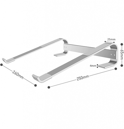 Podstawka pod laptop ART P22 alu. 6/25/26cm bez reg.