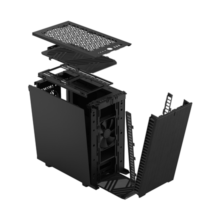 Fractal Design Define 7 Mini Black Solid Micro-ATX Gehäuse , schallgedämmt - schwarz