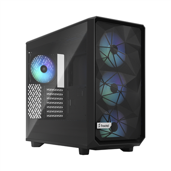 Fractal Design Meshify 2 Lite RGB Midi Tower Light Odcień, szkło hartowane, czarny