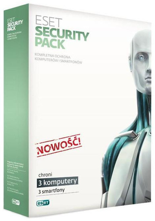 Eset Security Pack przedłużenie licencji o 1 rok (3 komputery i 3 smartfony)