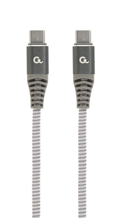 Kabel USB typ C(CM/CM) 60W Power Delivery (PD) 1.5m szaro-biały Gembird